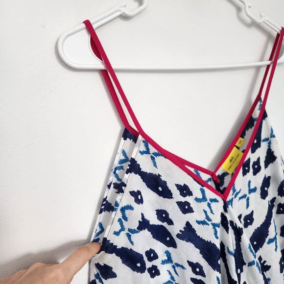 Roberta Roller Rabbit Fish Printed Scarf Dress O/S Beach Resortwear Vacation - Picture 4 of 8